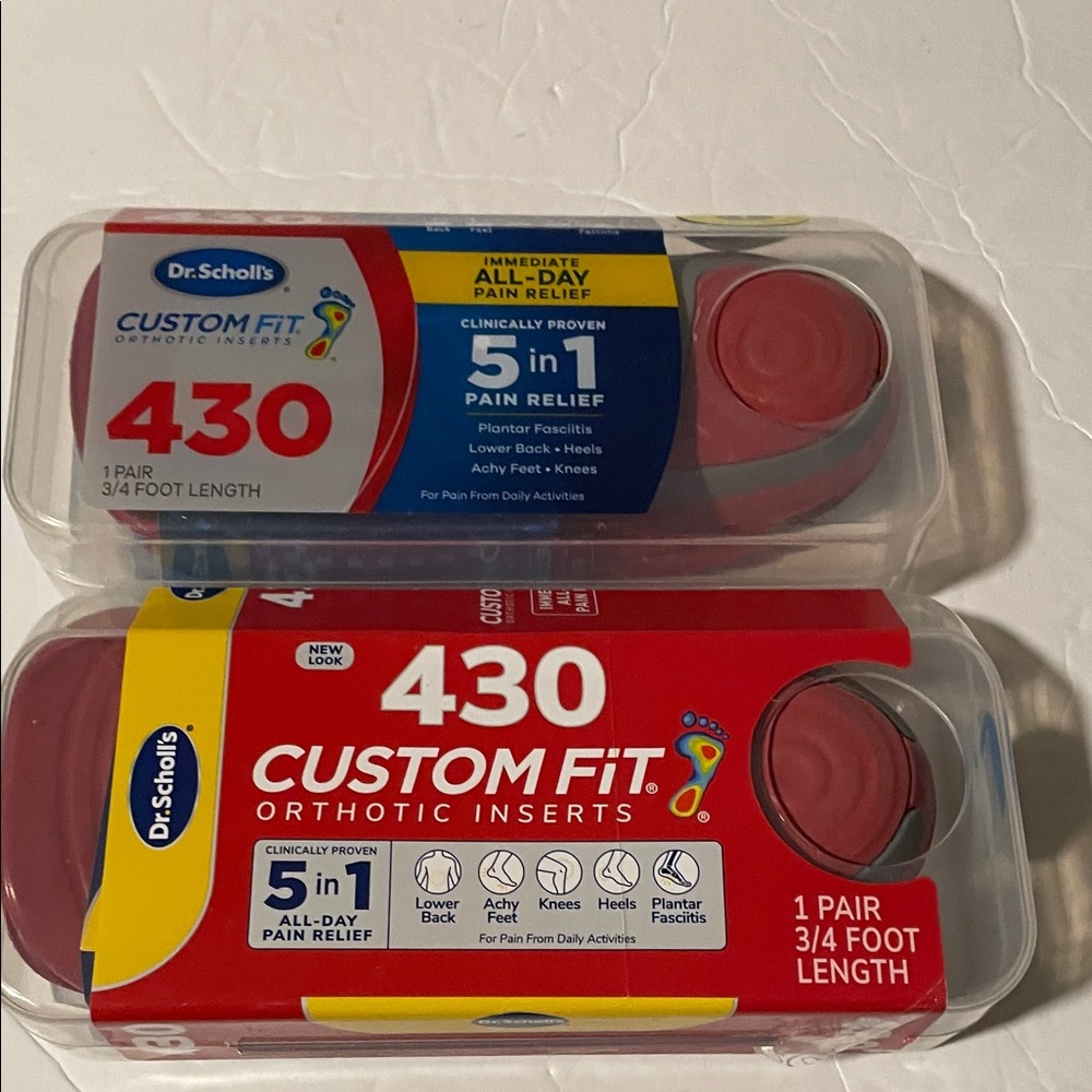 Dr. Scholl's Custom Fit Orthotic Inserts 430 Red and Blue